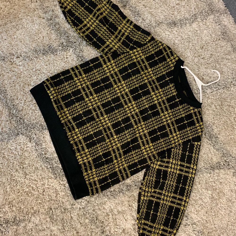 Yellow + Black Sweater